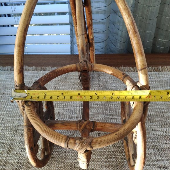 Bamboo Large Tricycle Big Wheel Vintage Plant Stand 17" - Picture 13 of 13